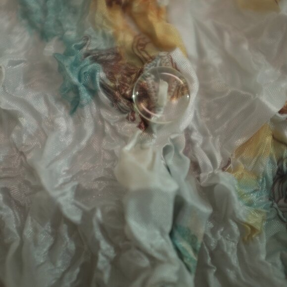 COPY - Popcorn bubble textured sunflower floral cardigan Fit S to XL - Picture 7 of 10